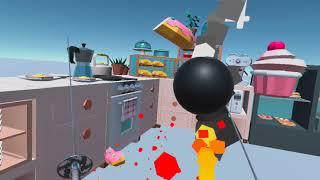 Playing Fruit Ninja & Cake Ninja VR Game By KutyVR SideQuest Oculus Quest 2 Virtual Reality Headset