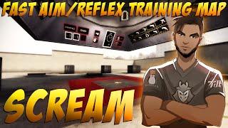 CS:GO - ScreaM training on FAST AIM / REFLEX TRAINING MAP (aimtraindriving V3)