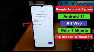 All Vivo Android 11 Frp Bypass | new security app not install solution | Only in 1 Minute Without PC