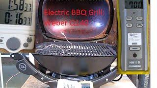 Testing Weber Q140 BBQ grill: timing 0-700F heat up time