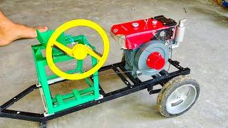 DIY mini diesel chaff cutter pemotong pakan ternak dari negara pakistan india bangladesh