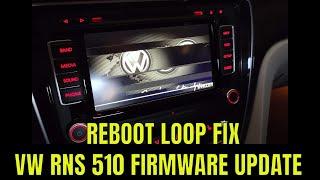 Volkswagen Radio Reboot Loop Fix VW RNS 510 Firmware Update