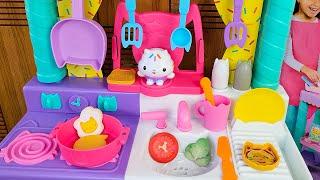 56 Minutes Satisfying with Unboxing Cute Kitty Kitchen Set, Refrigerator Toys Collection Review ASMR