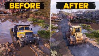 Building Road Over a River in RoadCraft Extreme Off-Road Engineering!