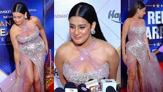 Isha Malviya 00PS Moments On The Red Carpet Of Indian Telly Streaming Awards 2024