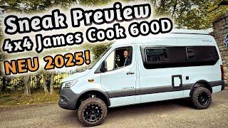 NEUER Westfalia James Cook 600D Sneak Preview! 4X4 Camper Van Kompakt OHNE Slideout - Neu in 2025