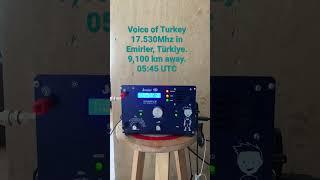 Voice of Turkey 17.530Mhz in Türkiye. 9,100 km away. 05:45 UTC. #swl #shortwave