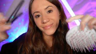 ASMR Scalp Check, Treatment, & Massage  (hair clipping, brushing, personal attention)