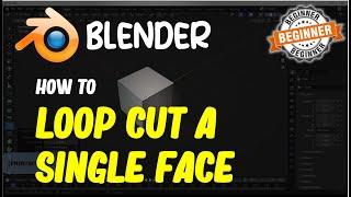 Blender How To Loop Cut A Single Face