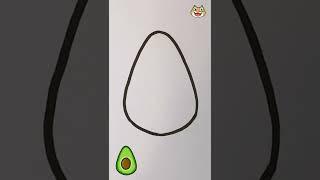 How to draw an avocado? Как нарисовать авокадо? Сomo dibujar un aguacate? #Shorts