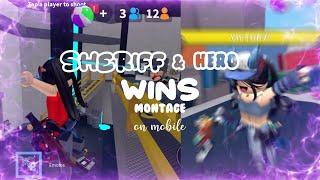 MM2 MOBILE SHERIFF AND HERO WINS MONTAGE  (Murder Mystery 2)