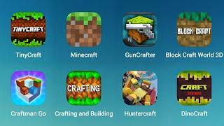 TinyCraft, Minecraft, GunCrafter, Block Craft World 3D, CraftmanGo, Crafting and Building, DinoCraft
