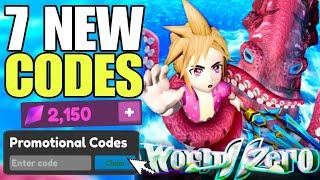 *NEW CODES* ROBLOX WORLD ZERO CODES 2024 | WORLD ZERO CODES | WORLD ZERO CODE