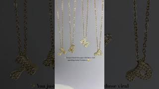 You just found the page with those viral sparkling initial necklaces#smallbusiness #contentcreator