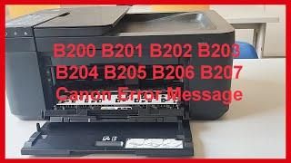 Canon Printer error B200 B201 B202 B203 B204 B205 B206 B207