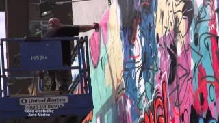 Cope 2 Painting Bowery Art Wall - Soho - video shot by Jane Marino