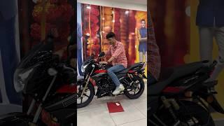 Taking delivery of TVS Apache RTR 180 2v #shorts #tvs #apache #tvsapache #trending #rtr180 #biker