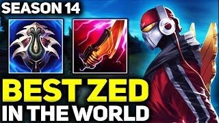 RANK 1 BEST ZED IN SEASON 14 - AMAZING GAMEPLAY! | League of Legends