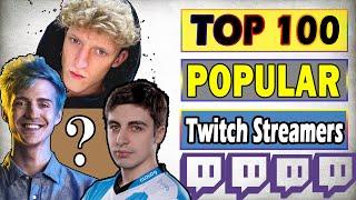 Top 100 Twitch Streamers by Number of Subscribers | Most Popular Twitch Streamers (2020)