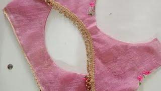 Trending blouse back design ki cutting and stitching full tutorial #backdesign​ #blousestitching​