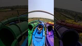 Bella ciao playground parkour upstairs of long waterslides pov #shorts