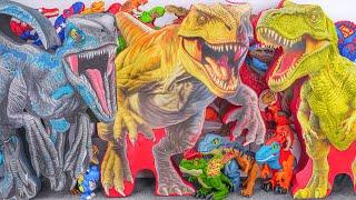 Realistic Giant Dinosaurs With Hidden Toy Dino Surprise | Jurassic World Unboxing and Review ASMR