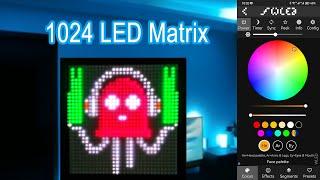 1024 LED Matrix 32x32 DIY Install WLED on an ESP32 Board Control Addressable LEDs No Soldering