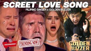 Golden Buzzer | Filipino boy makes all the jury cry with his amazing voice on Secret Love Song AGT