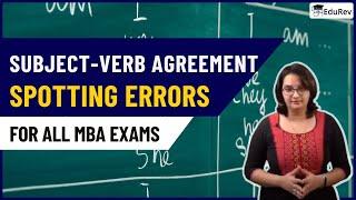 Subject-Verb Agreement | Spotting Errors | Verbal Aptitude for MBA | CAT Preparation 2024