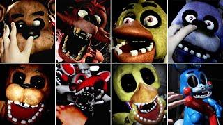 FNAF Remake & Reimagined - All Brutal Jumpscares (by C0LE11580)