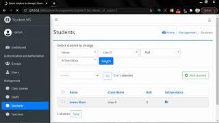 student Management system software  demo  using python programming language & django web framework