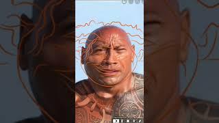 Disney characters transformation I mixed Dwayne Johnson & Maui In Moana #shorts