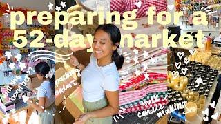 preparing for a 52-day NYC holiday market // crafting vlog, small business owner, market prep