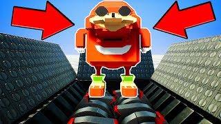 HOW MANY LEGO ROBOTS NEED TO STOP THE CRUSHER!? - RIGS BRICK | LEGO EXPERIMENT IN BRICK RIGS
