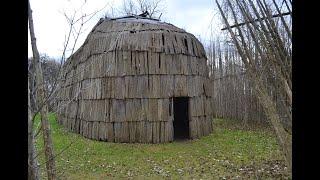 Iroquoian longhouses and villages.