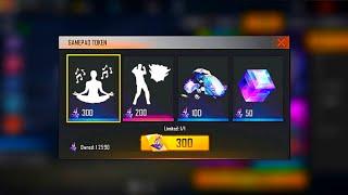 OPEN  EMOTE BOXES  DIAMONDS BOXES  EXCHANG TOKEN  FREE FIRE