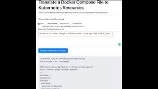 translate docker run command to kubernetes resources