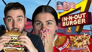 Brits Try IN-N-OUT Burger for the first time in the USA!