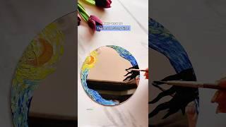 DIY mirror painting/ acrylic painting #art #mirror #diy #easy #painting #youtubeshorts