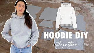 How to Sew a Hoodie DIY for beginner | Woman's hoodie sewing tutorial with pattern