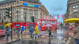 LONDON, England – RAINY WEST END Walking Tour 4K HDR 