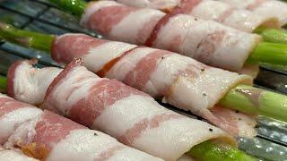 Bacon-Wrapped Asparagus Spears: A Crowd-Pleasing Favorite! #bacon #shortvideo