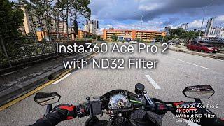 Insta360 Ace Pro 2 Daytime Z900 Riding | ND32 Filter Comparison | Built-in microphone