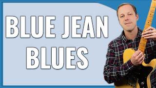 Blue Jean Blues Guitar Lesson (Slow Blues Guitar Lesson)