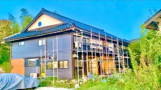 Restoration of old houses in Japan. Construction of old houses resumes.