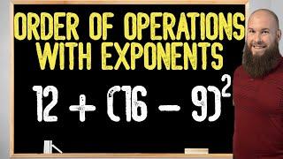 Order Of Operations With Exponents | PEMDAS