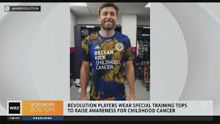 Revolution players raise awareness for childhood cancer with special pregame shirts