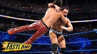 Rusev smashes Shinsuke Nakamura into the ringside barrier: WWE Fastlane 2018 (WWE Network Exclusive)