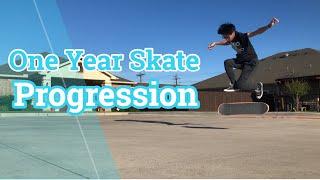 One Year Skate Progression! (I land Tre flips, inward heel, etc.)