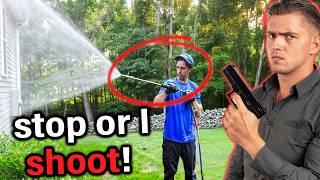 I got SHOT At For Pressure Washing the House Of Widow For Free!
